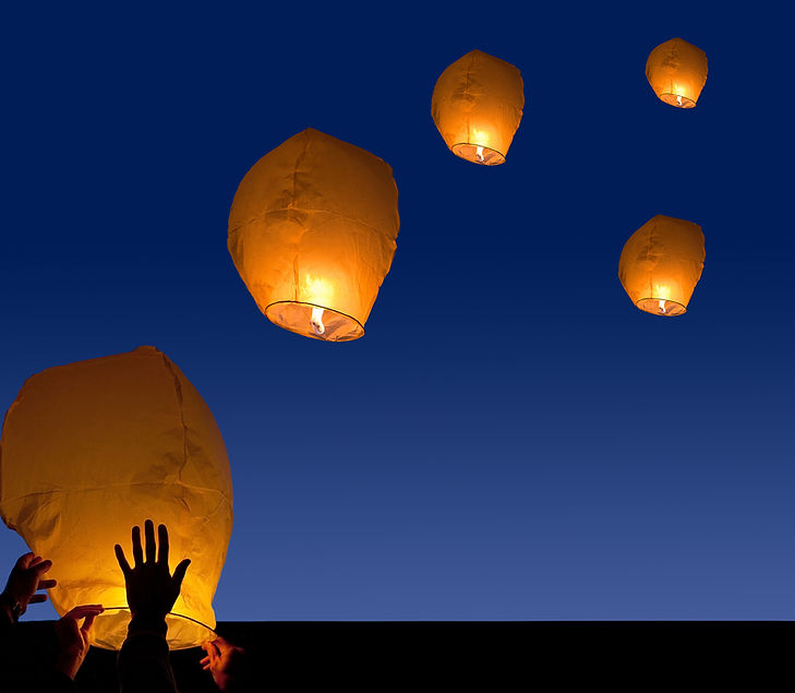 Yellow Fire Lanterns